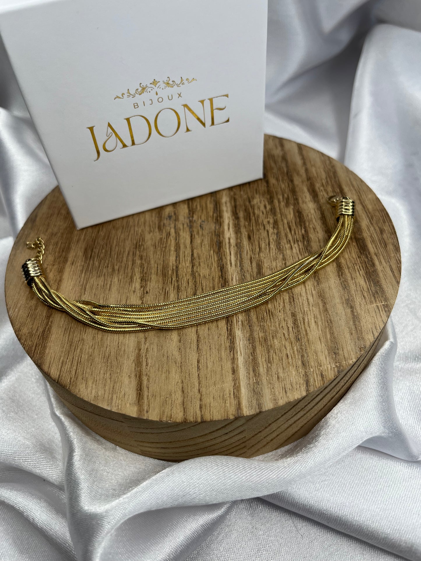 MELANIE l Bracelet doré multiple chaînes