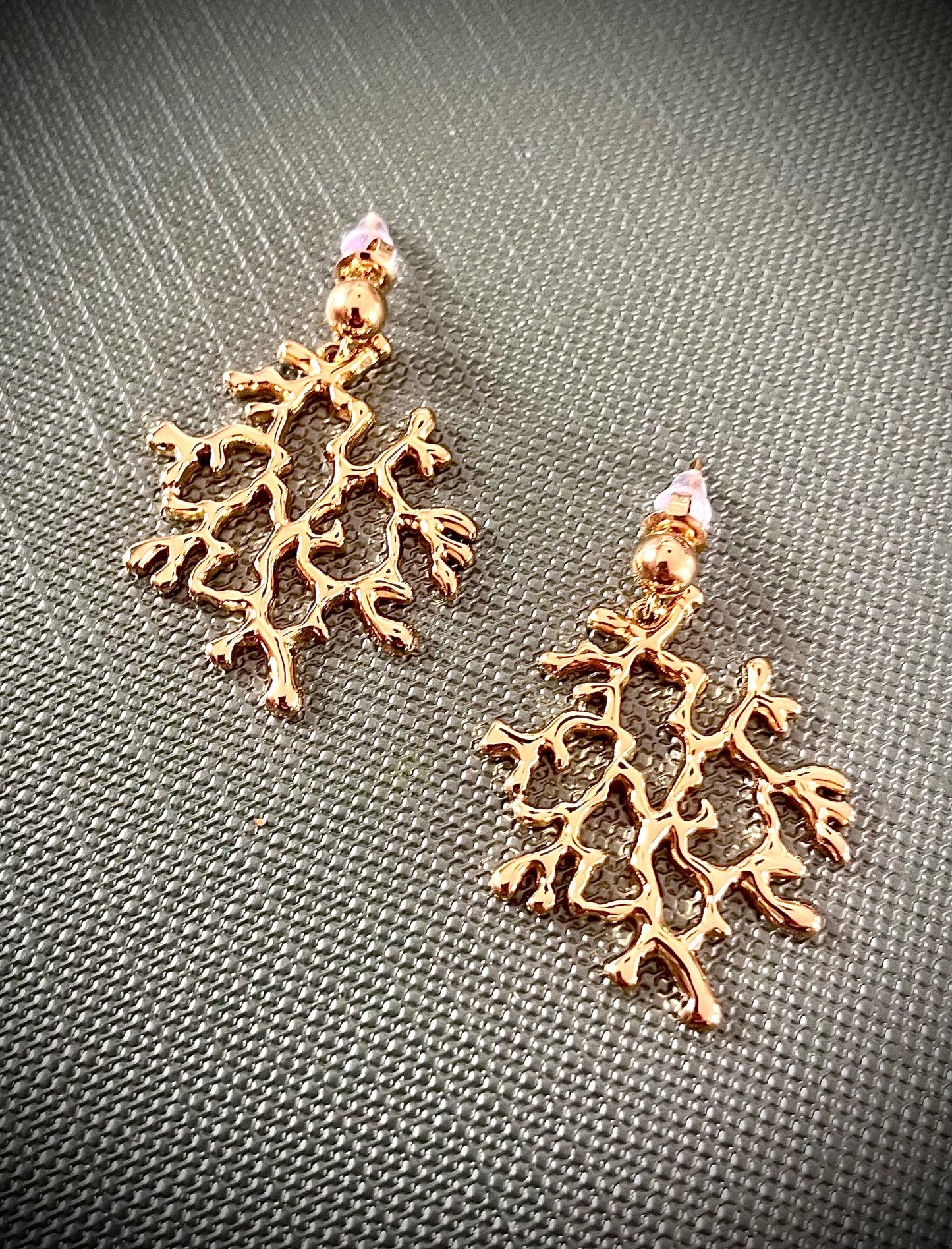 VANINA l Boucles d'oreilles effet corailles en acier inoxydable