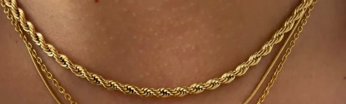 MANI l Collier tressé doré