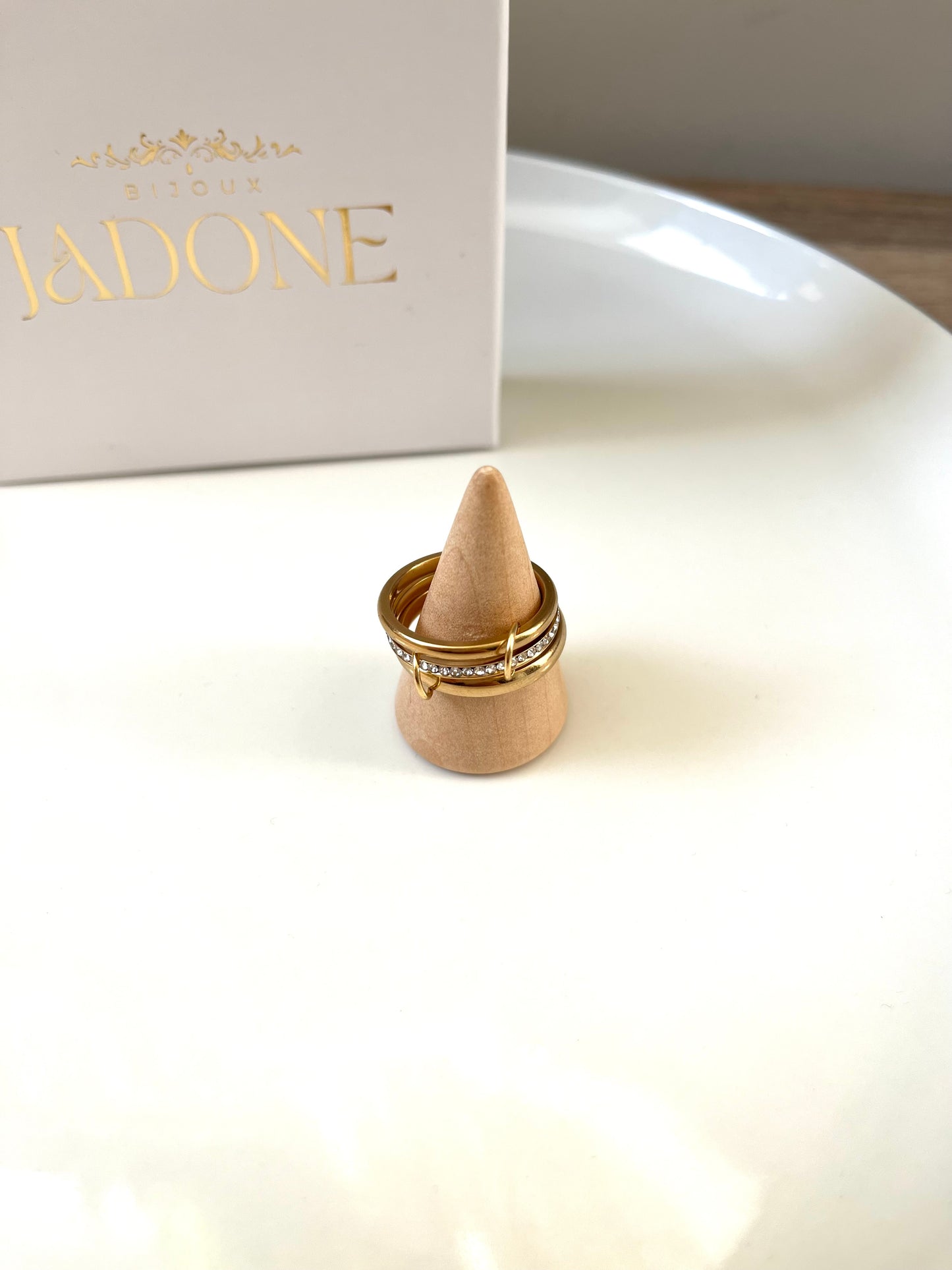 MALViNA l Bague dupe 3 anneaux doré ou argenté