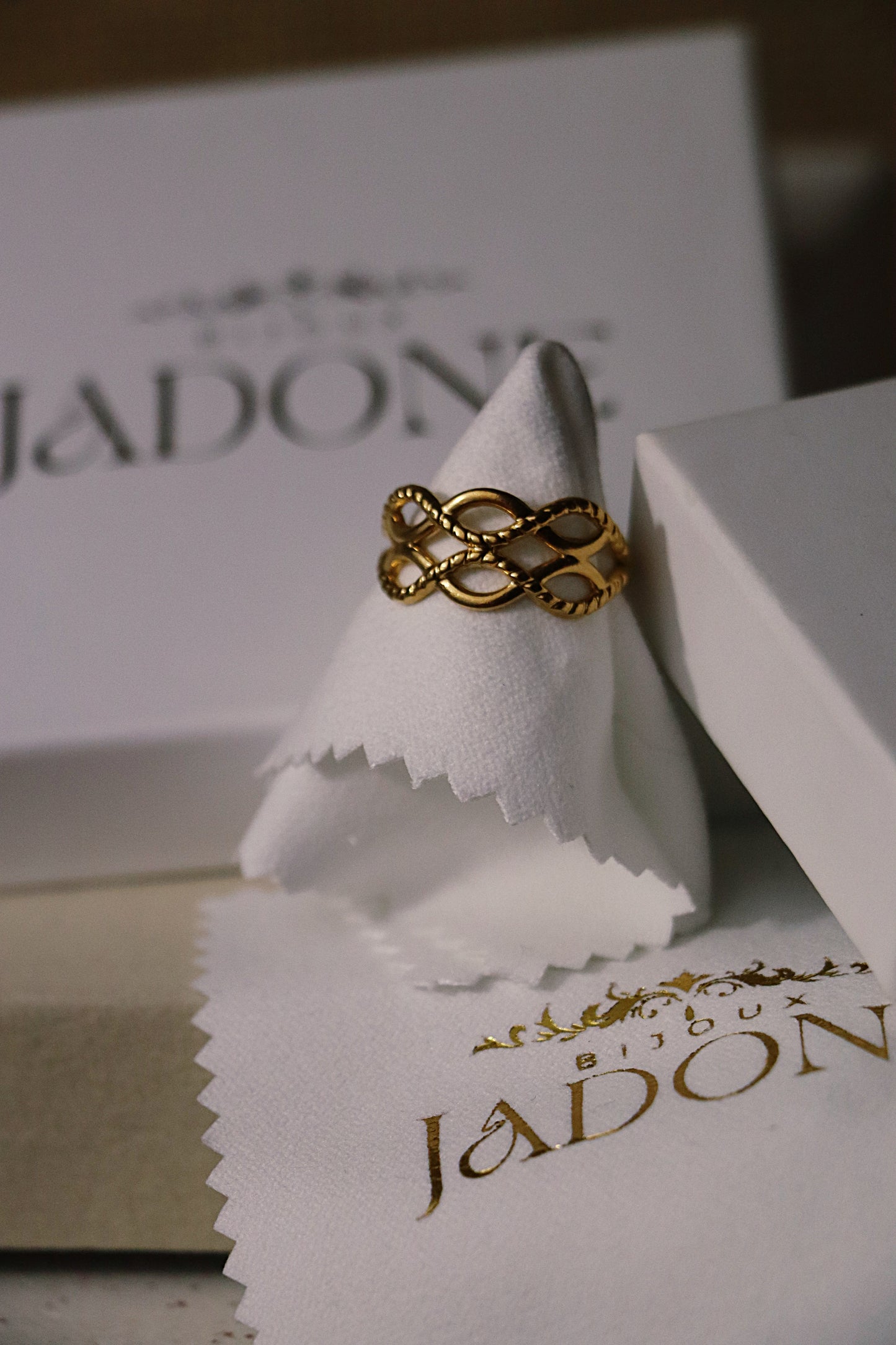 CLÉO l Bague ajustable dorée