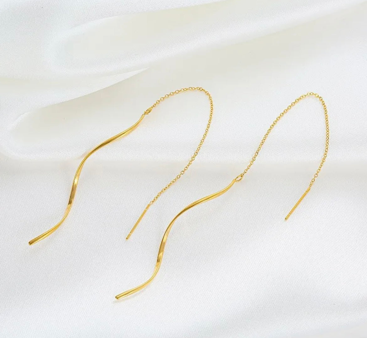DOURIA l Boucles d'oreilles avec chaîne tombante