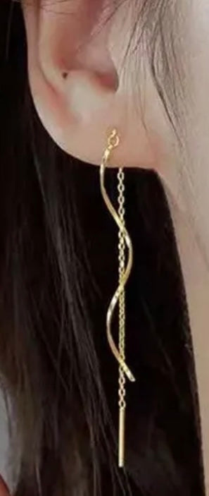 DOURIA l Boucles d'oreilles avec chaîne tombante