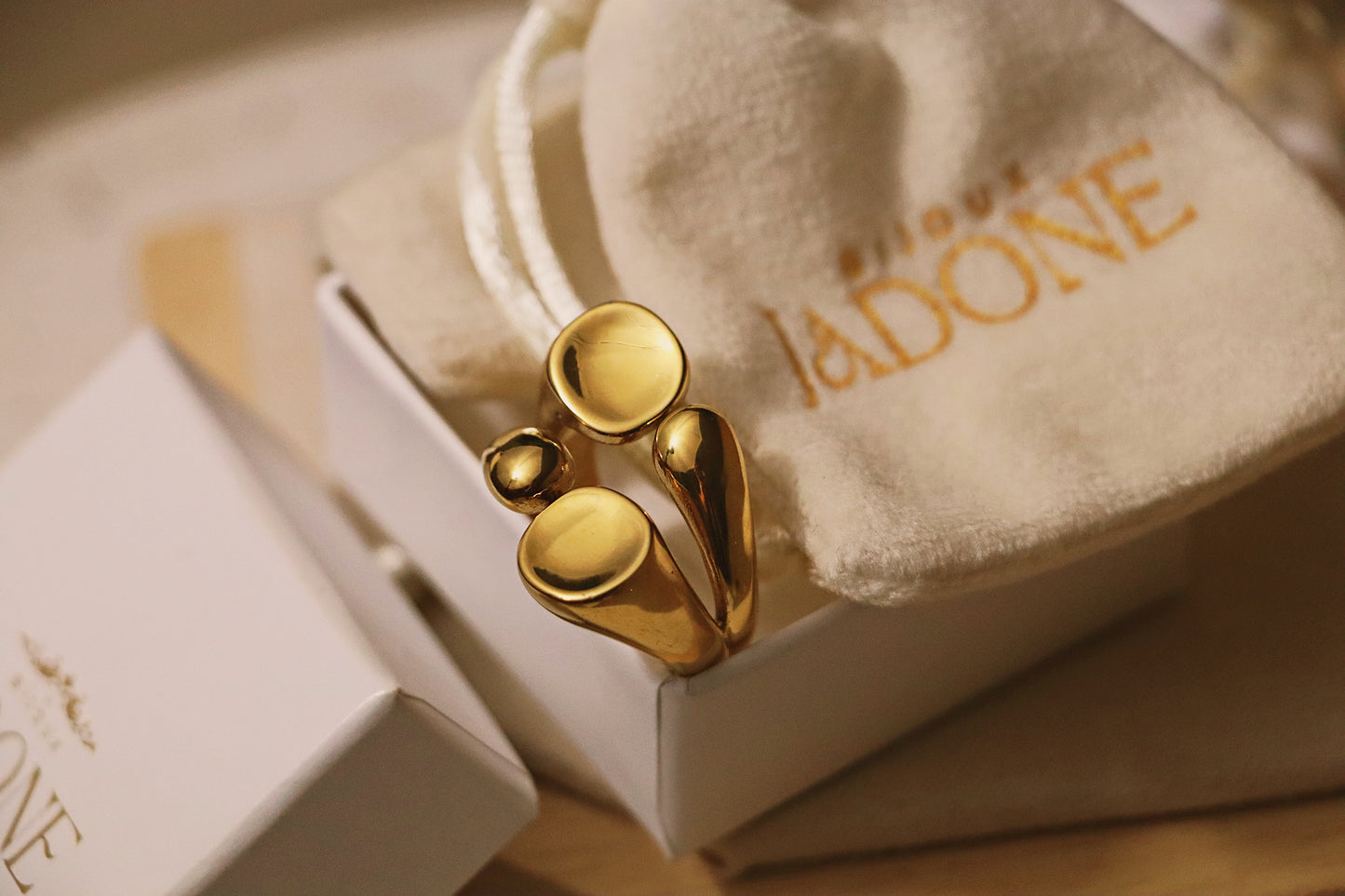 LORIE l Bague dorée chic