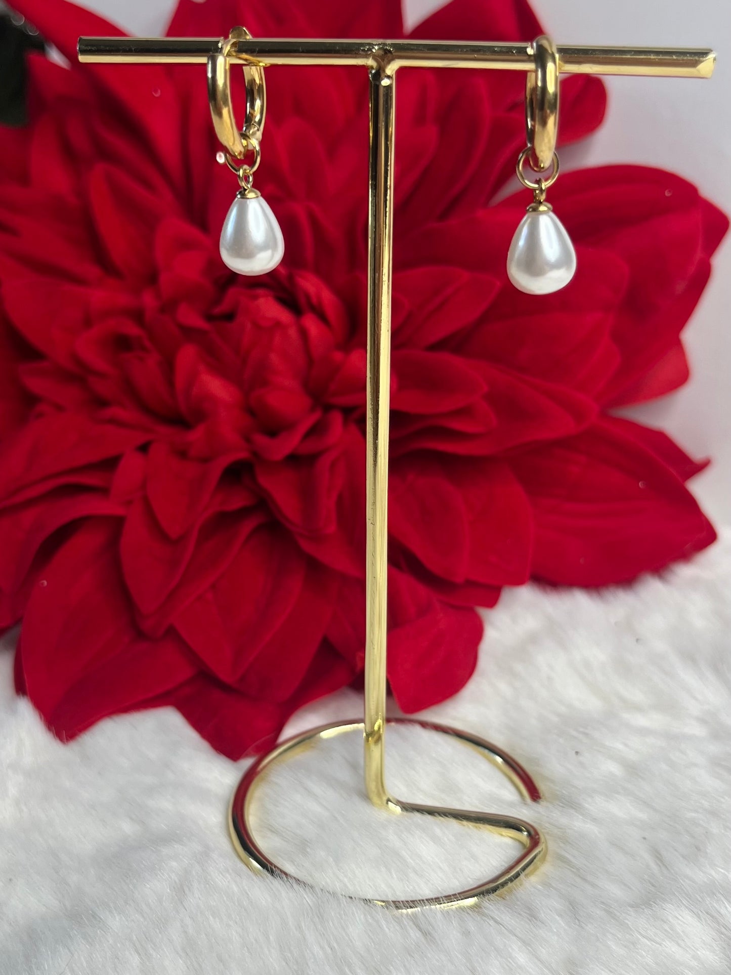 Valeria l boucles dorées et perle blanche