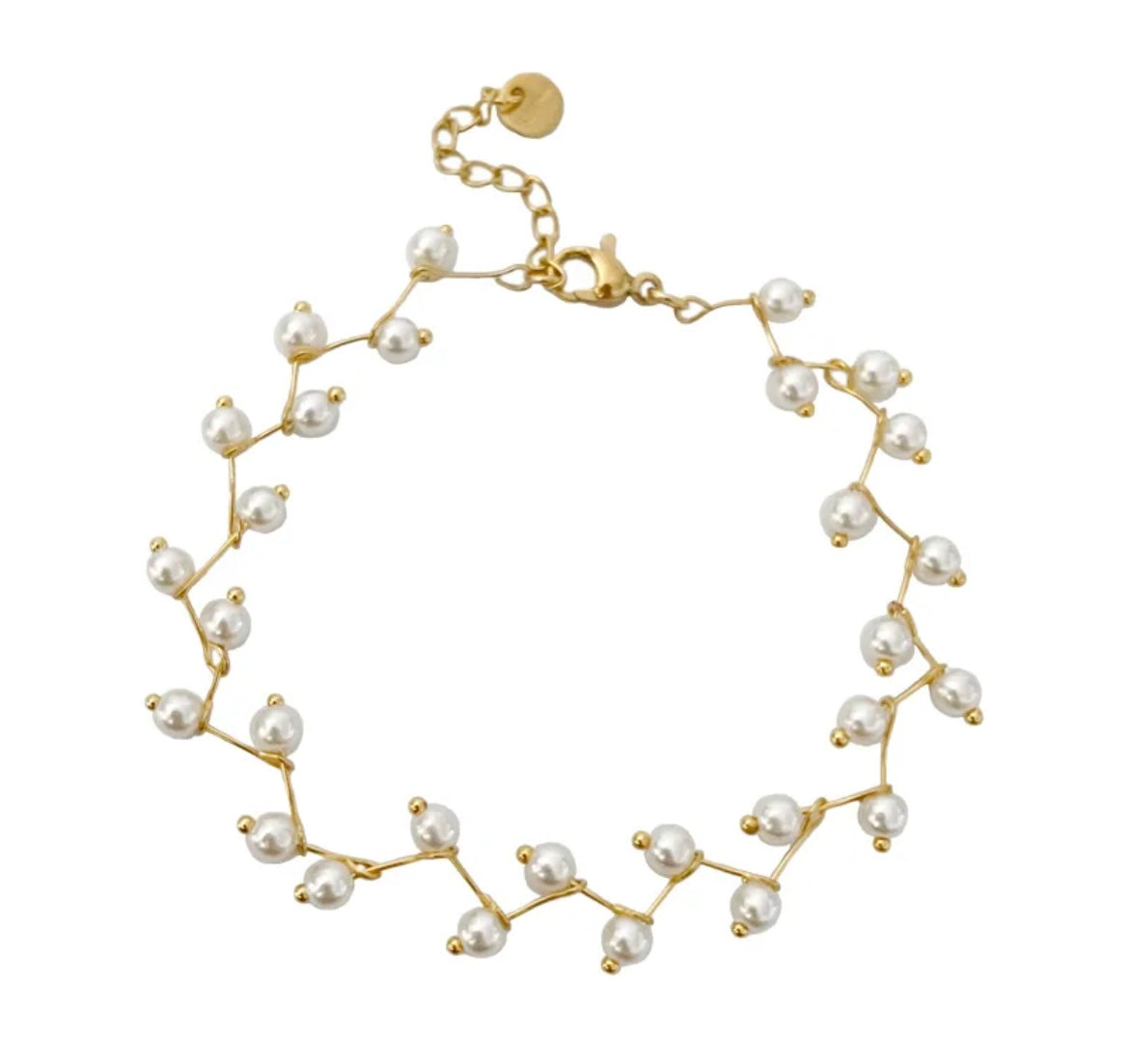 Laure l parure glamour perle blanche