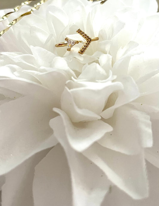 Beauty l bague ajustable dorée