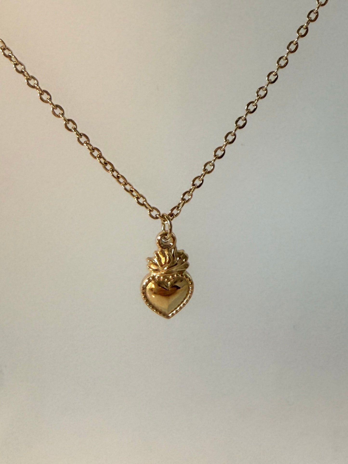Cuore l Collier fin doré cœur ex-voto