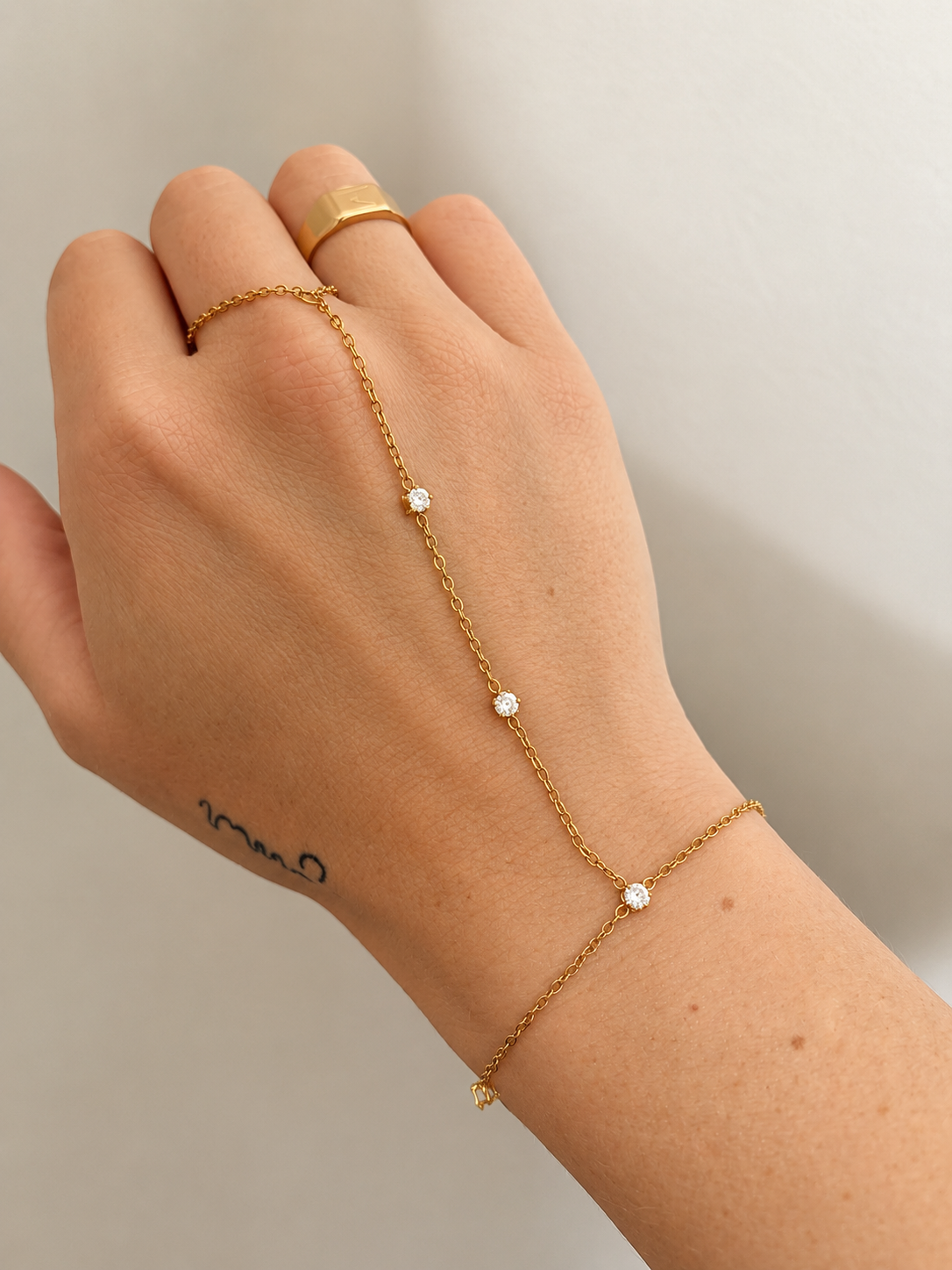 Oline - bague chaîne