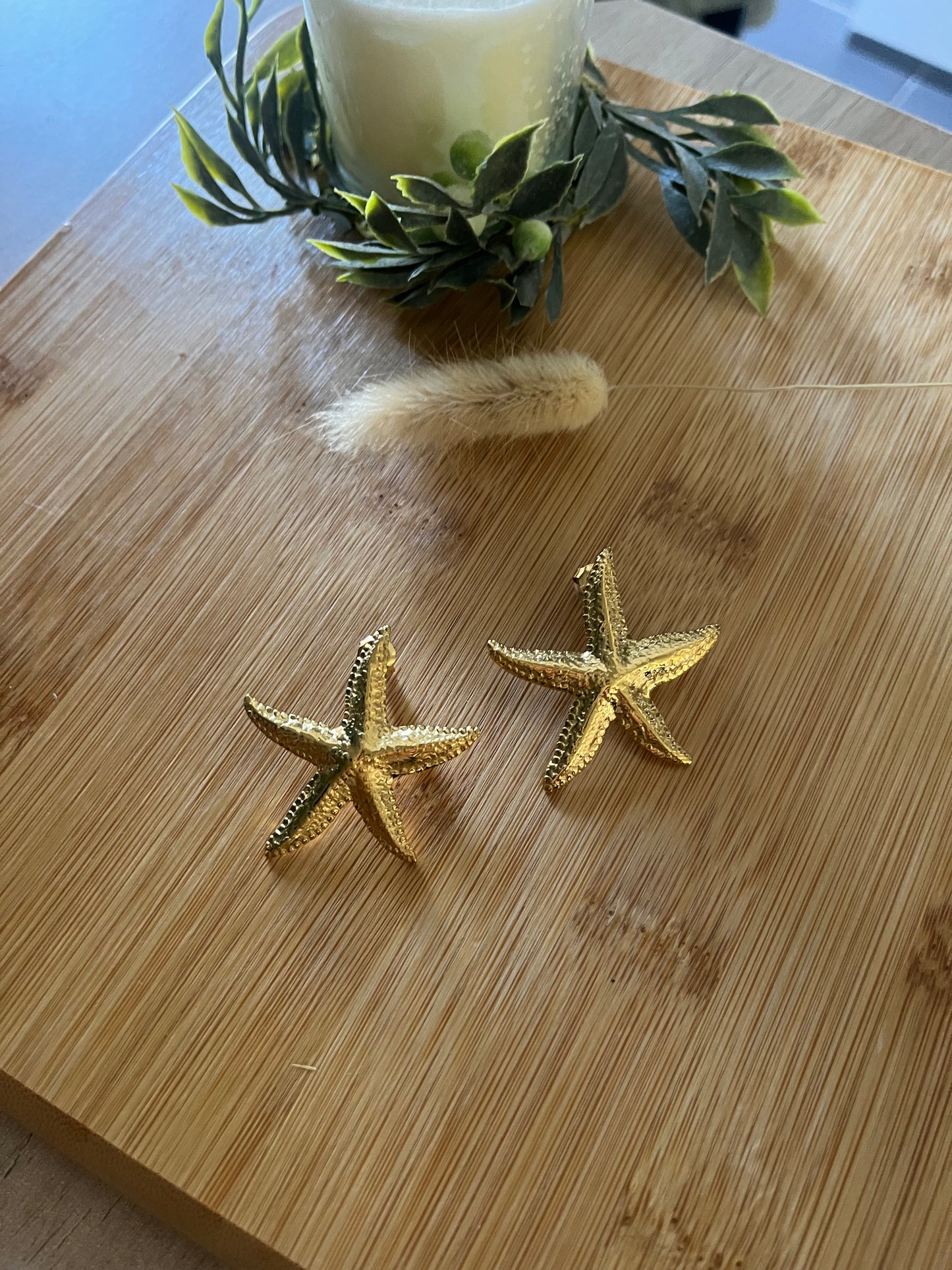 Étoile l Boucles d'oreilles dorées