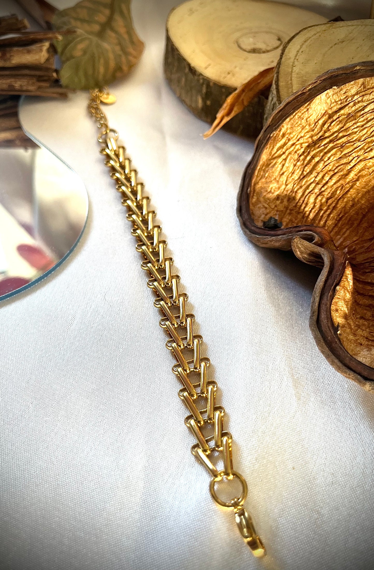 GRETA l Bracelet doré volume