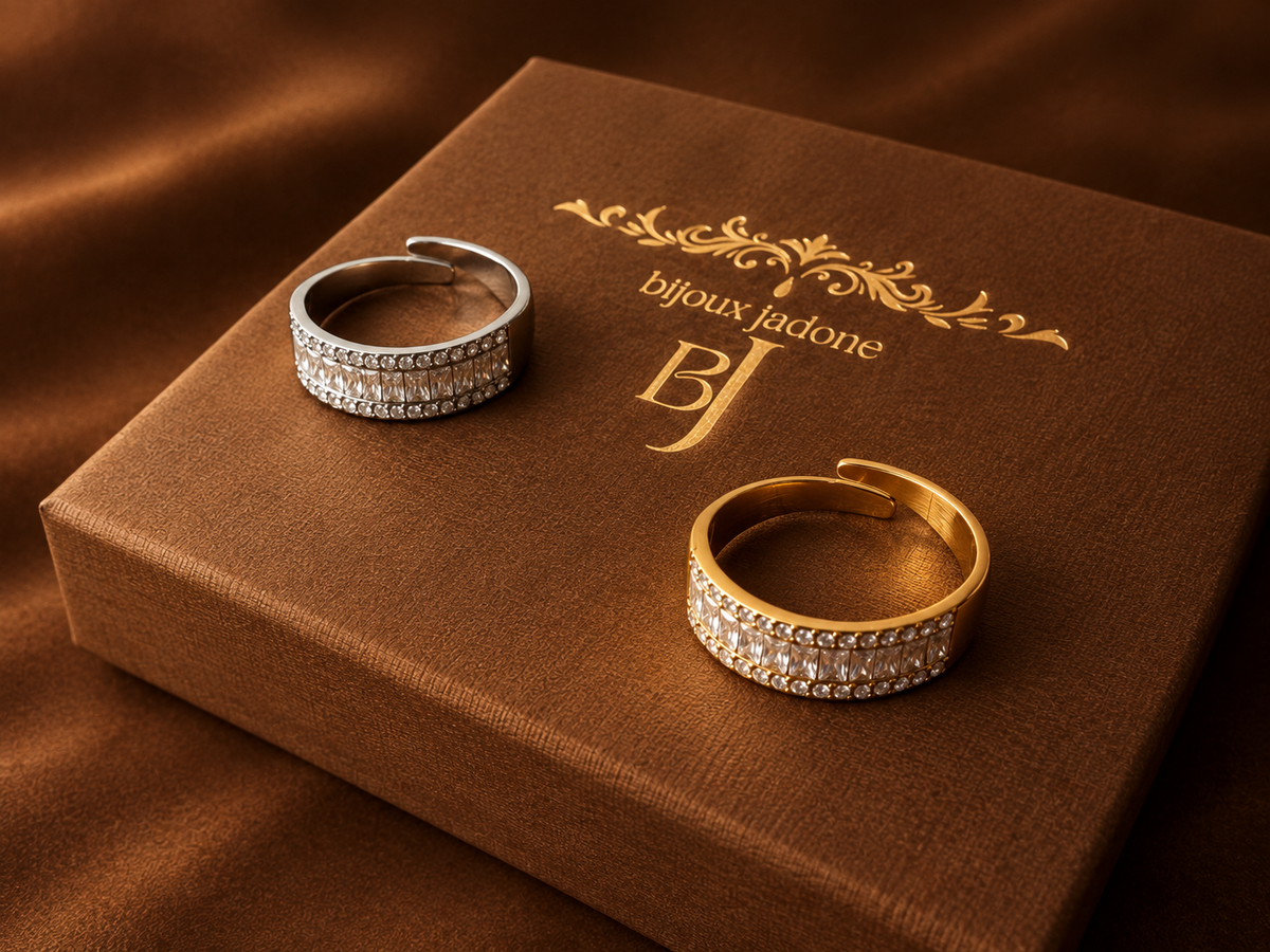 Nalia - bague ajustable et zircon blanc