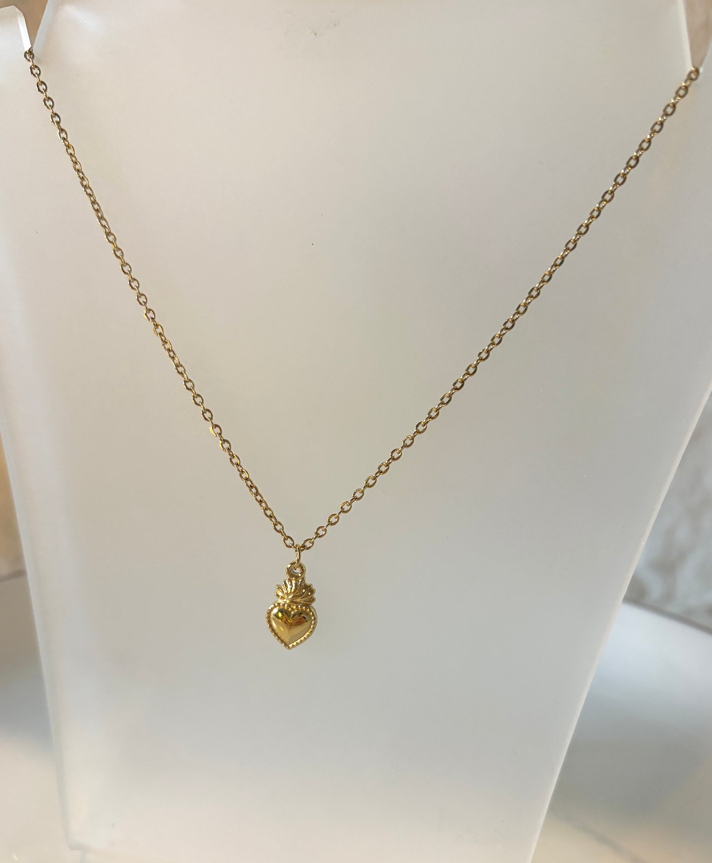 Cuore l Collier fin doré cœur ex-voto