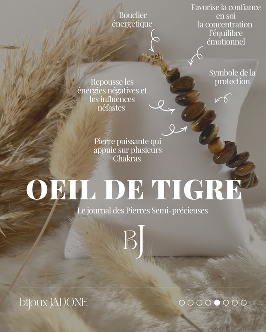 Blima l bracelet doré Œil de Tigre