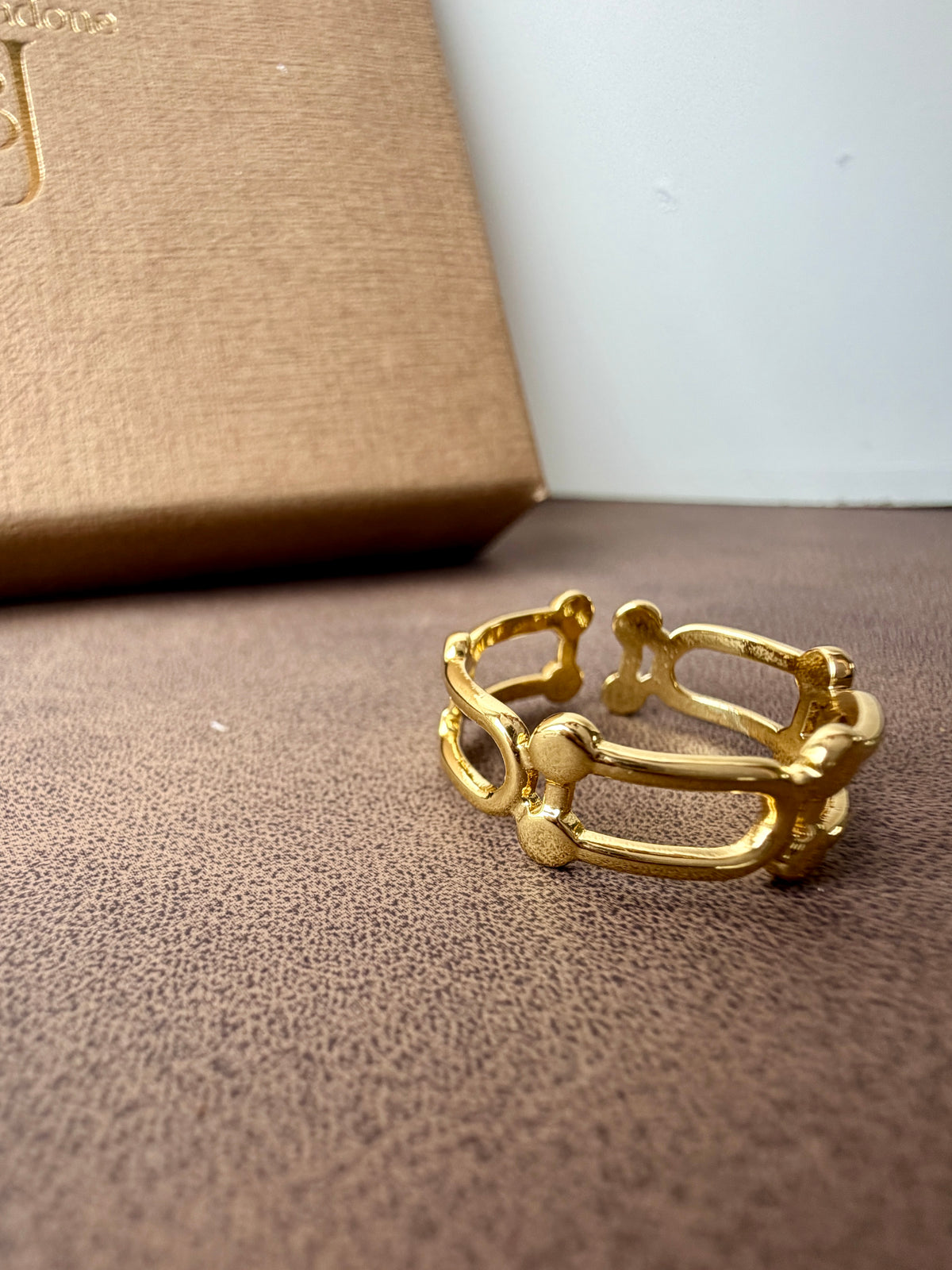 Cassie - bague ajustable dorée