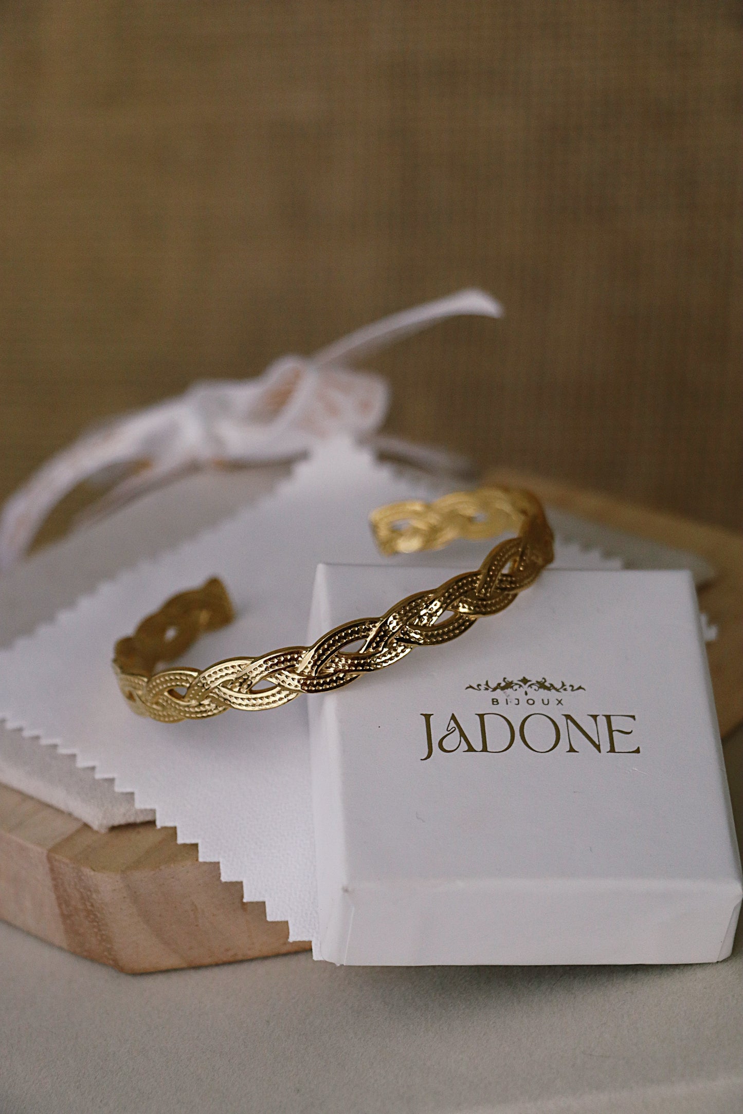 JULIANE l Bracelet doré ou argenté ajustable