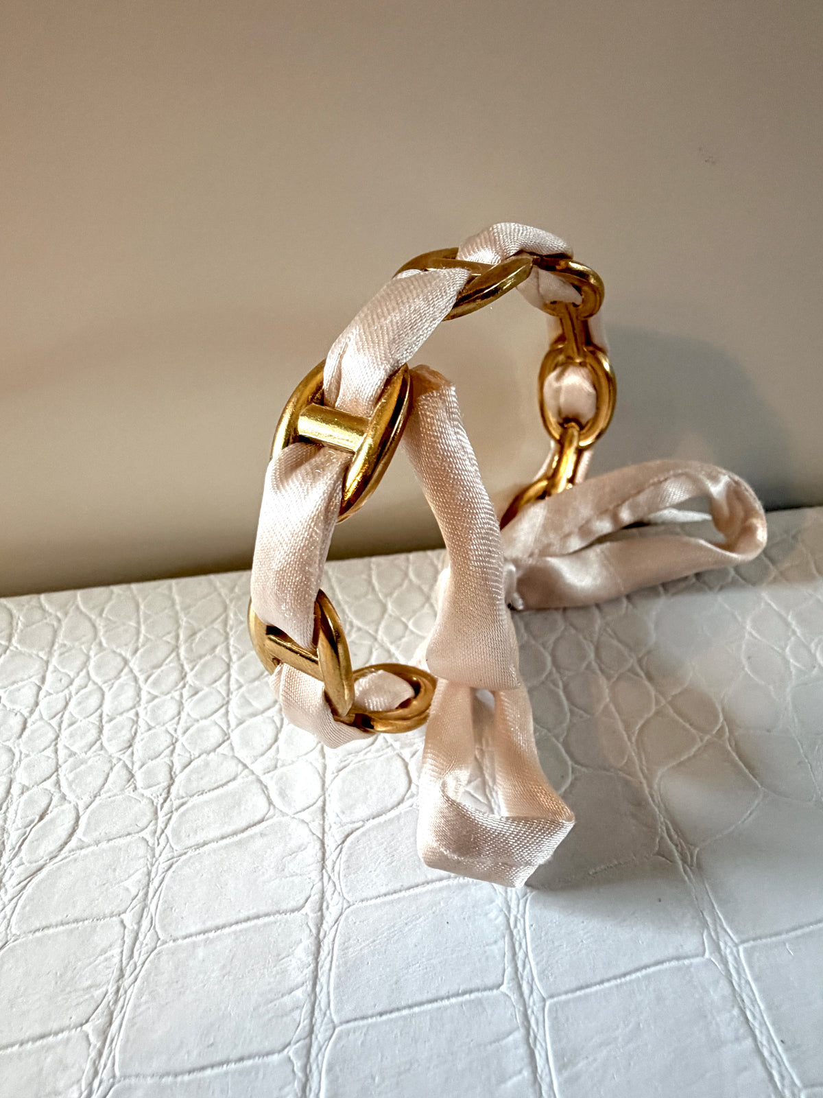 Cassiane - Bracelet jonc tissu