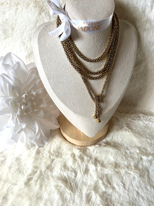 JANELIA l Long collier élégance doré ou argenté