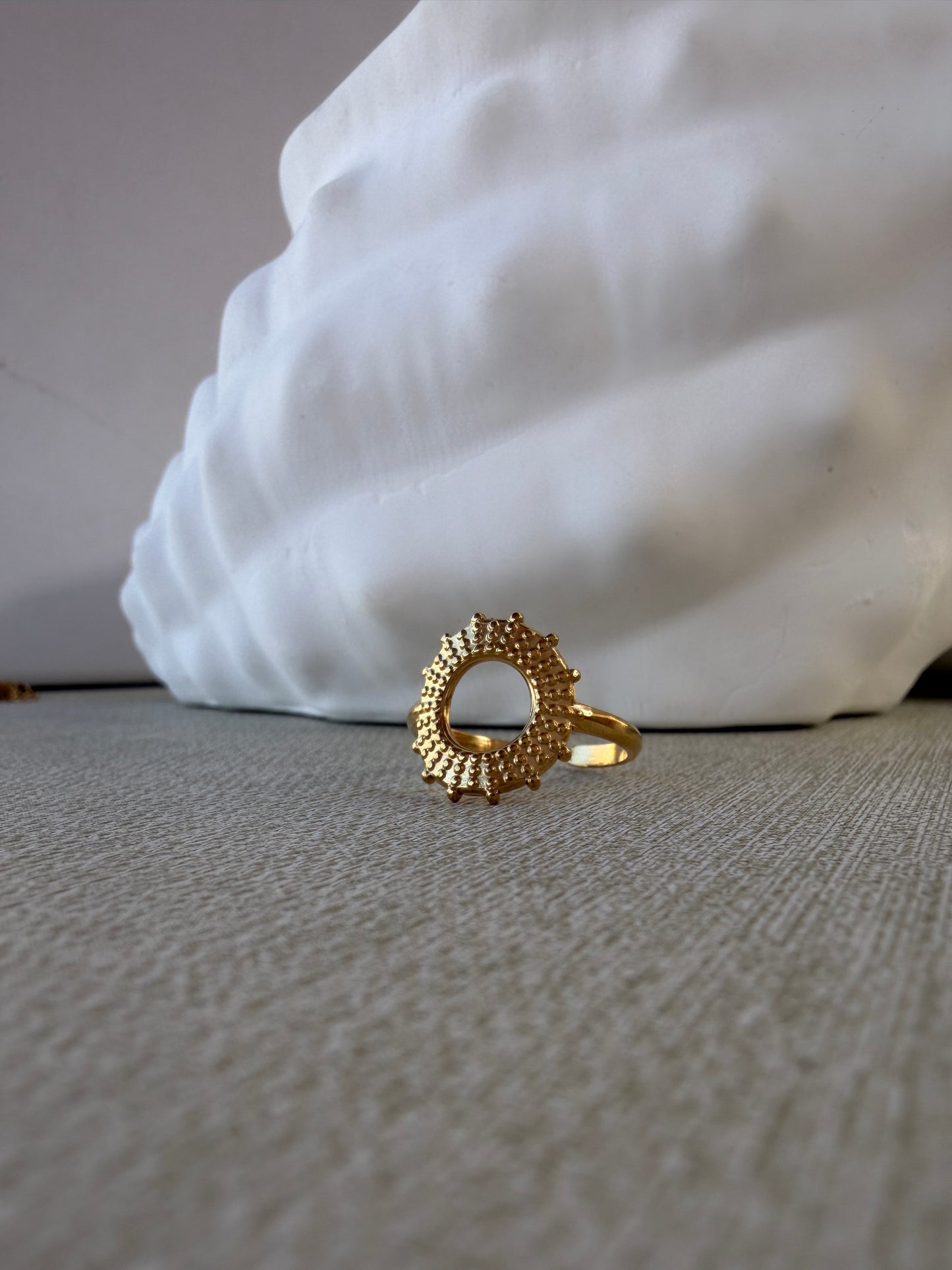 Imane l bague ajustable dorée