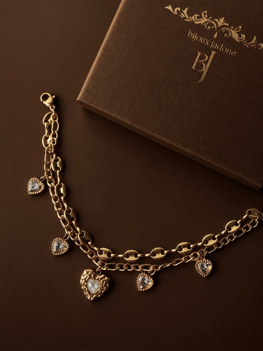 Joline - bracelet double et pendentif