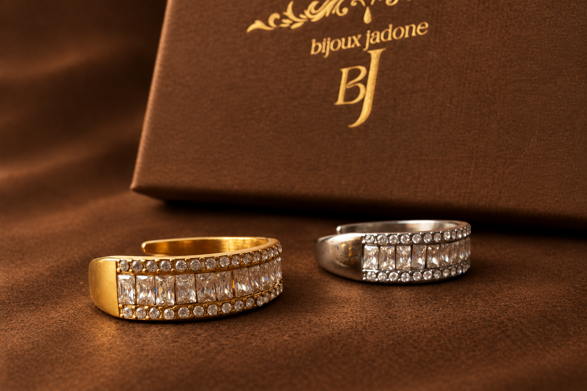 Nalia - bague ajustable et zircon blanc