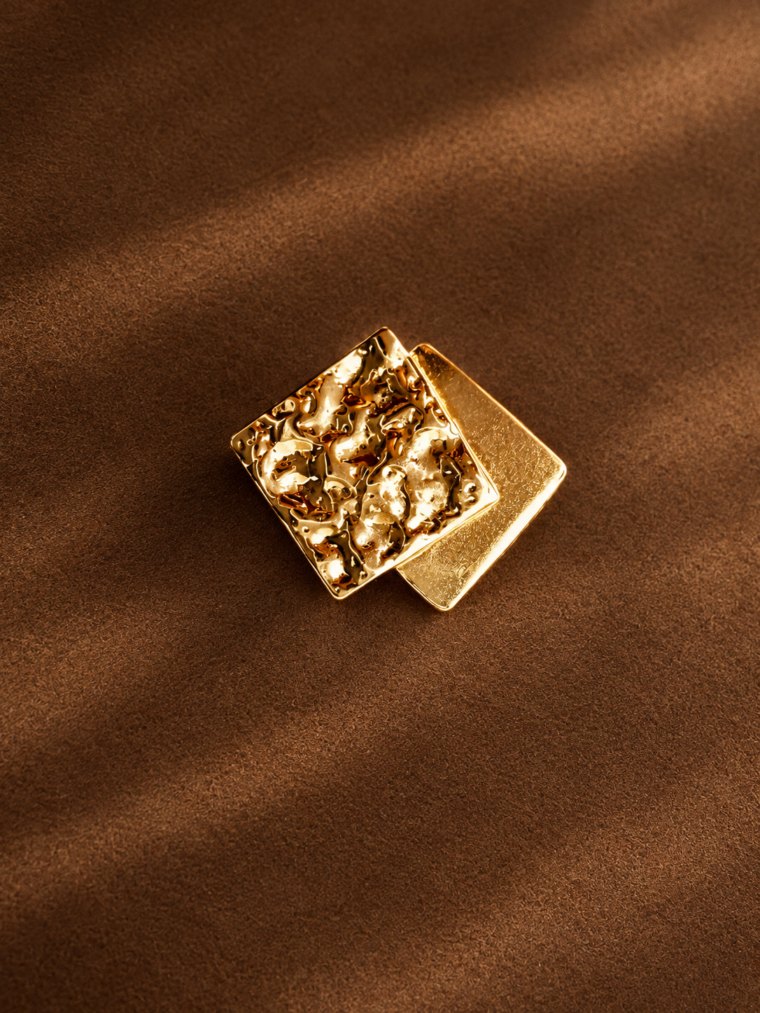 Reliane - bague carrée dorée