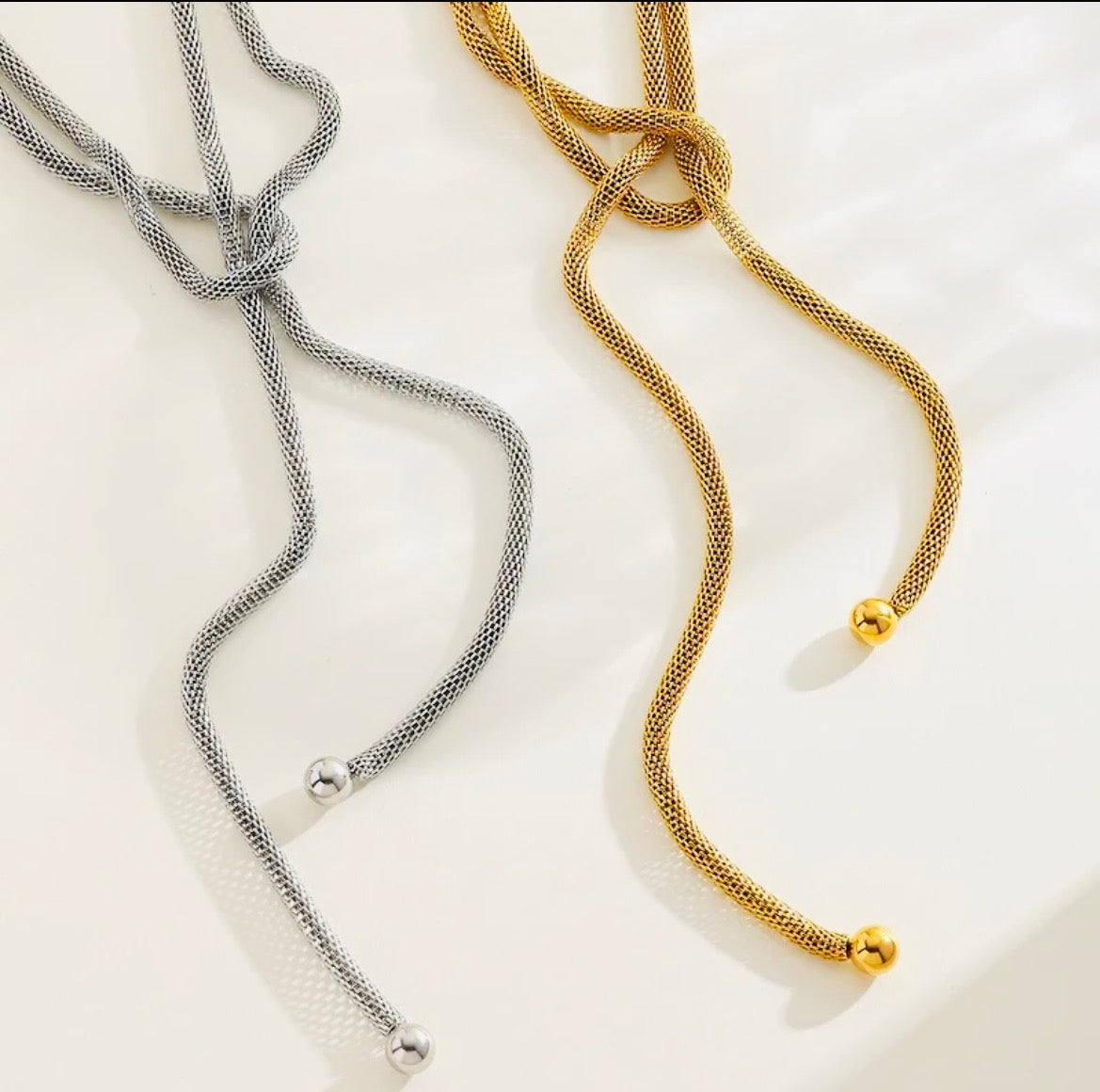 JANELIA l Long collier élégance doré ou argenté