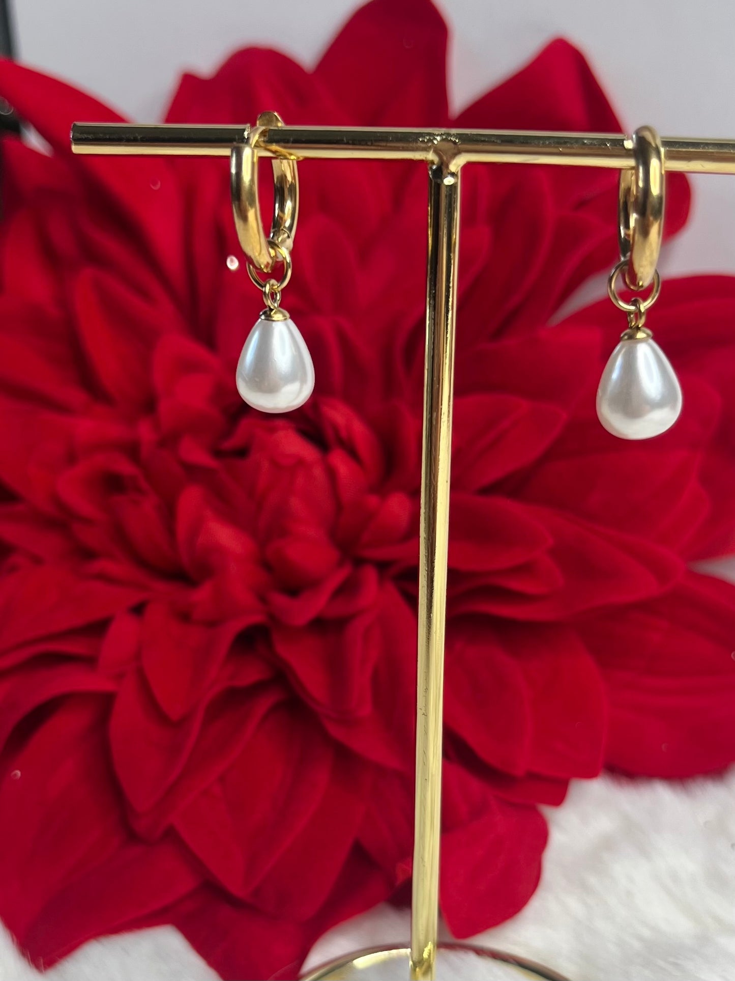 Valeria l boucles dorées et perle blanche