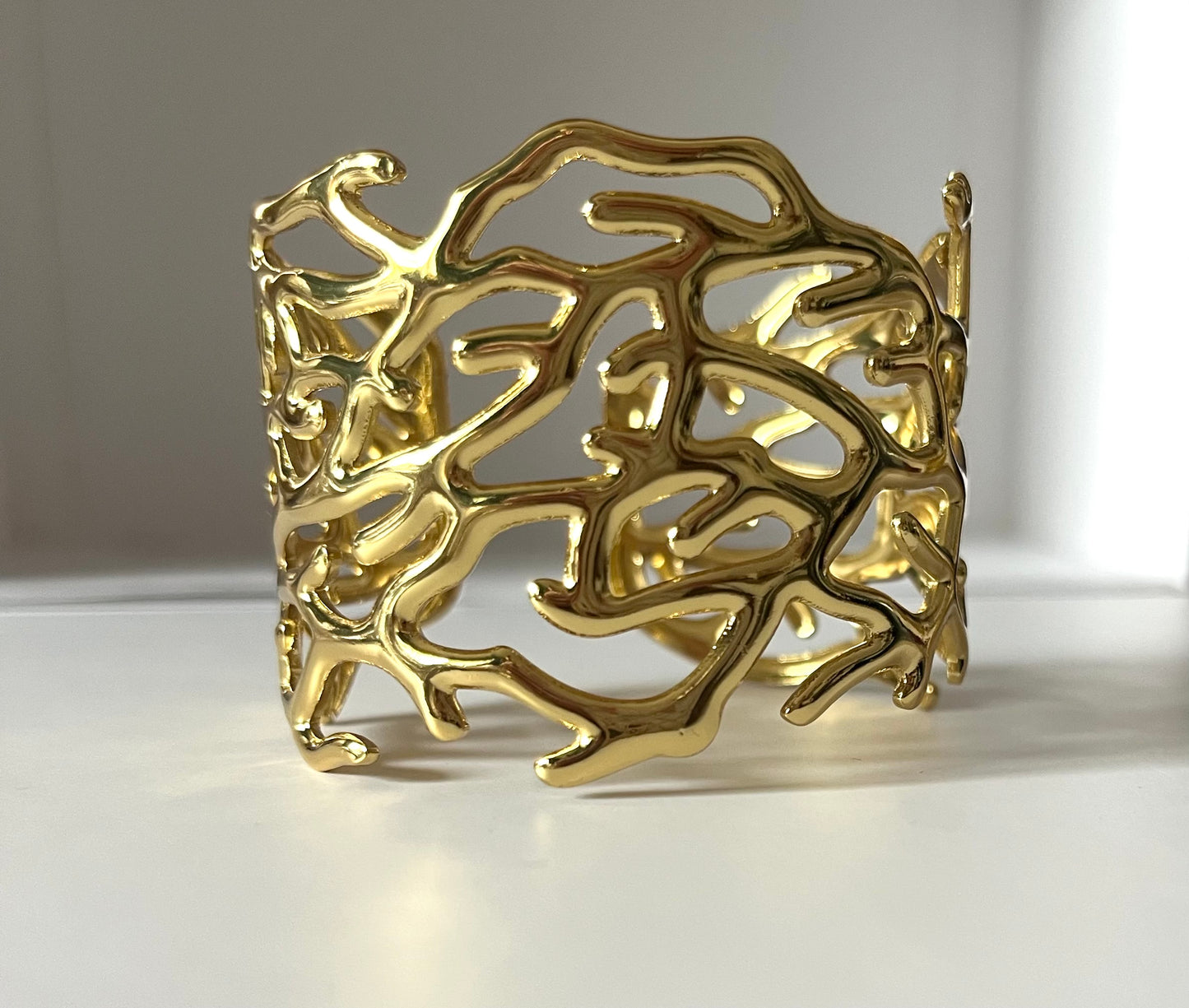 Écume l bracelet jonc doré ajustable