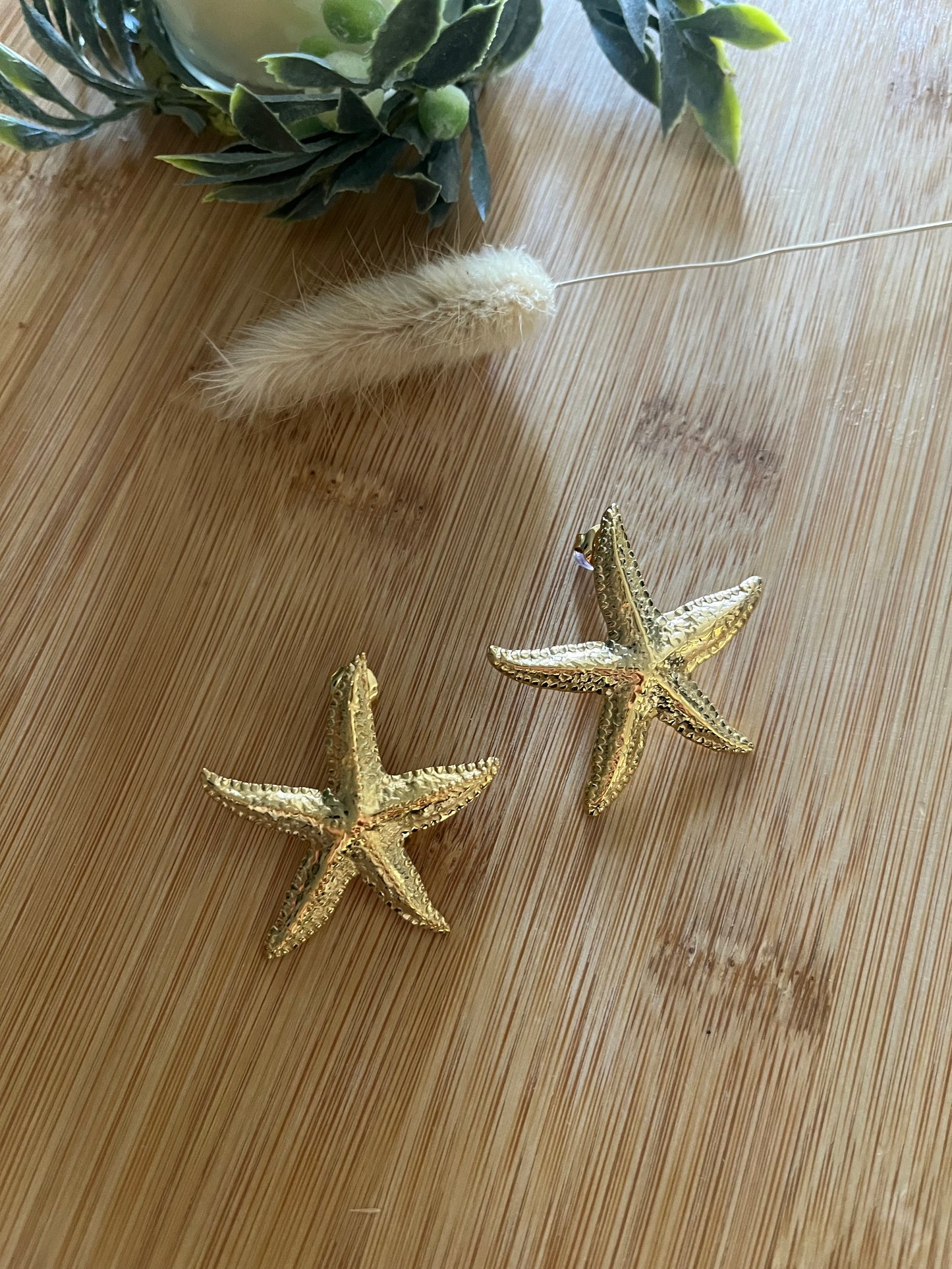 Étoile l Boucles d'oreilles dorées