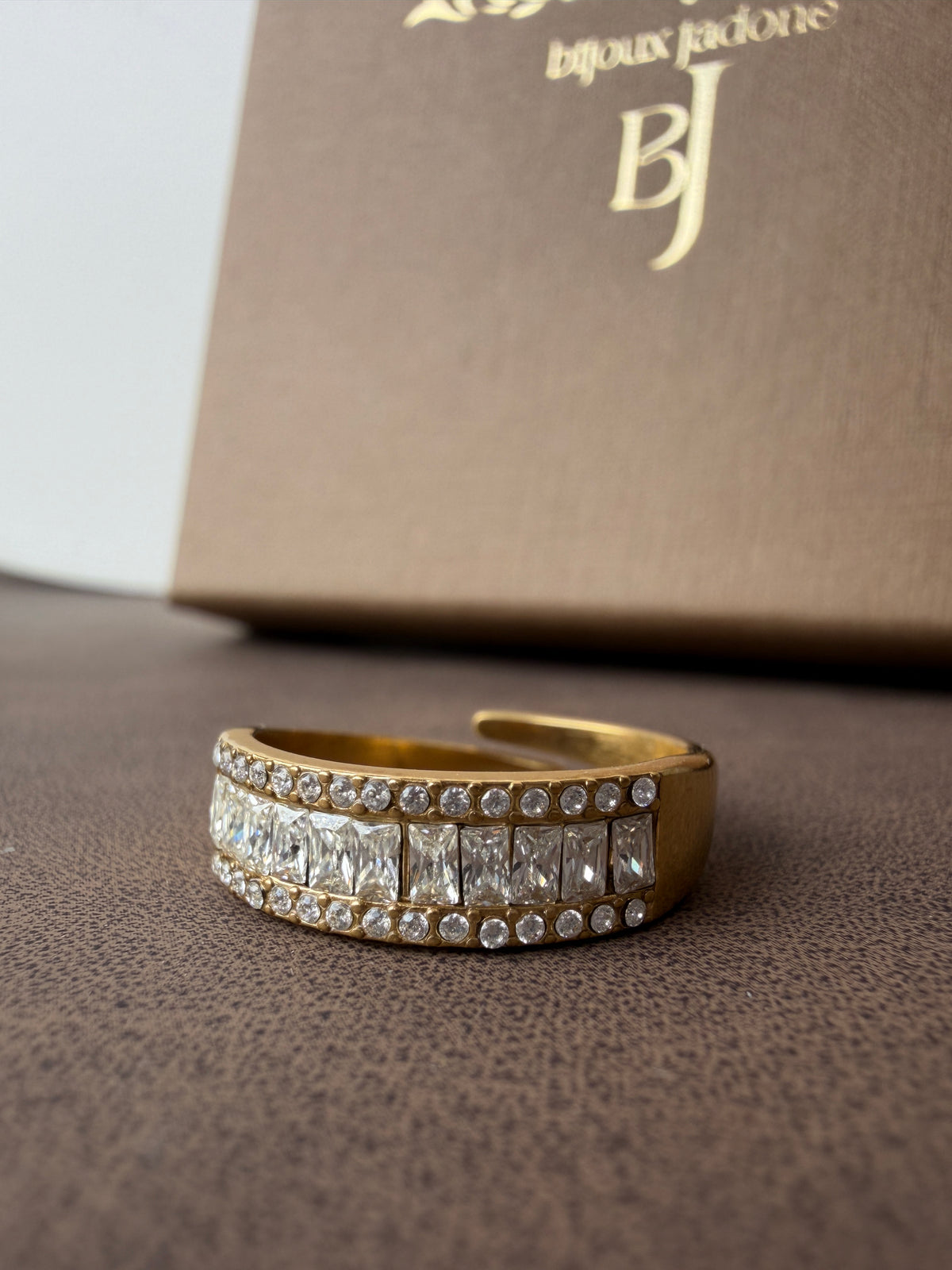 Nalia - bague ajustable et zircon blanc