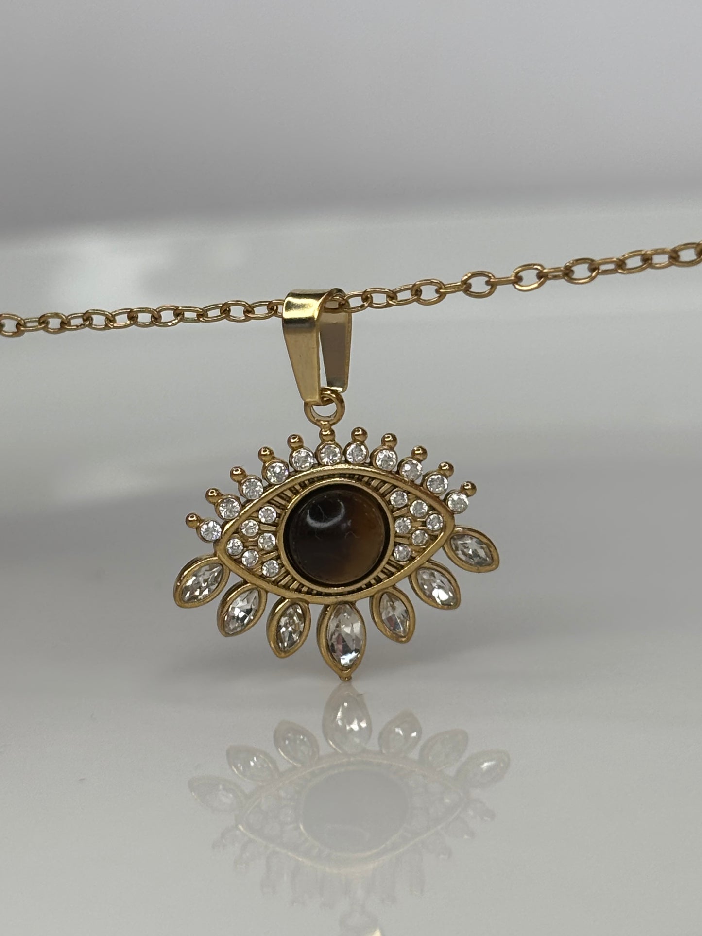 Athenaïs l collier doré œil
