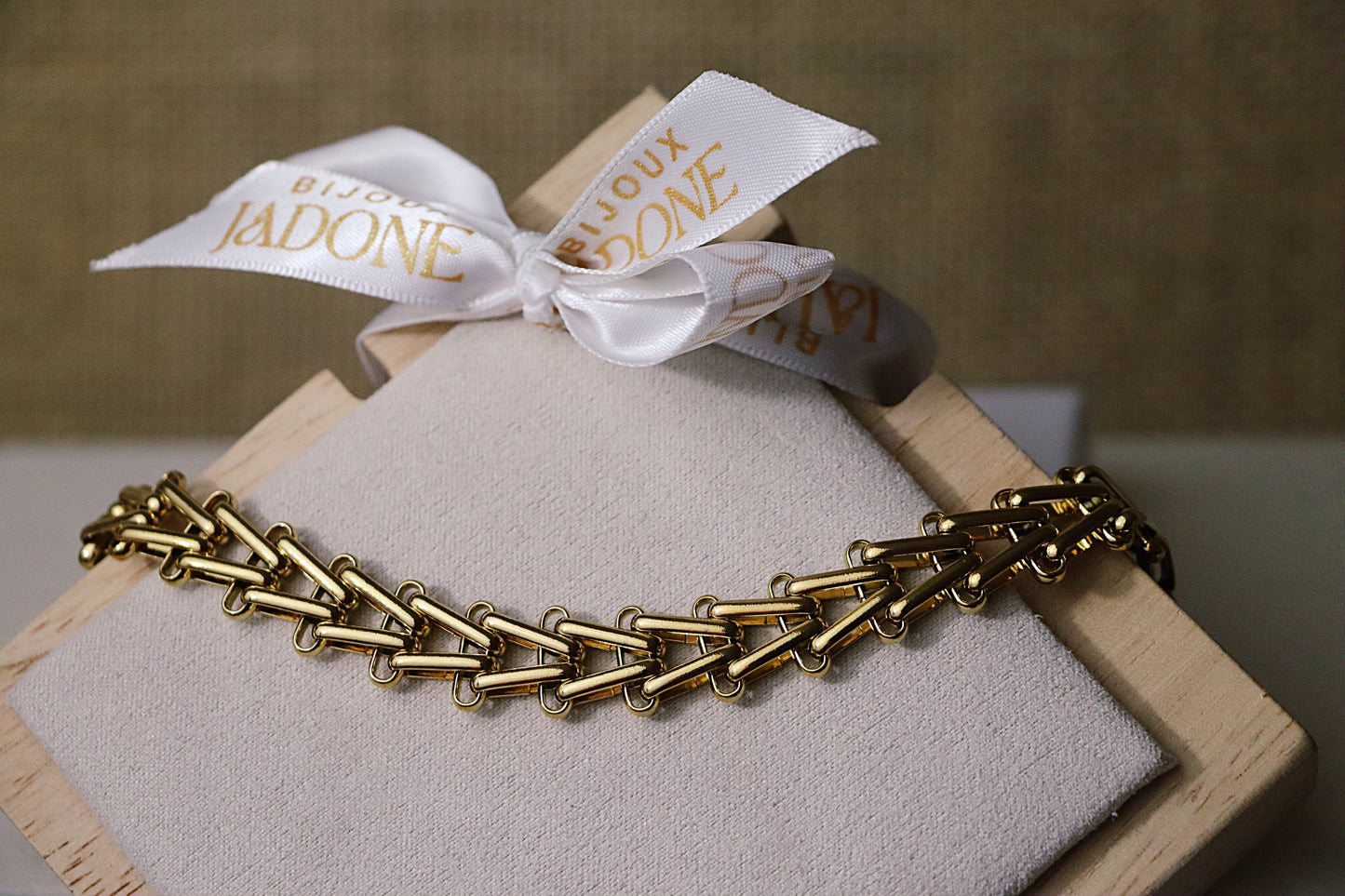 GRETA l Bracelet doré volume