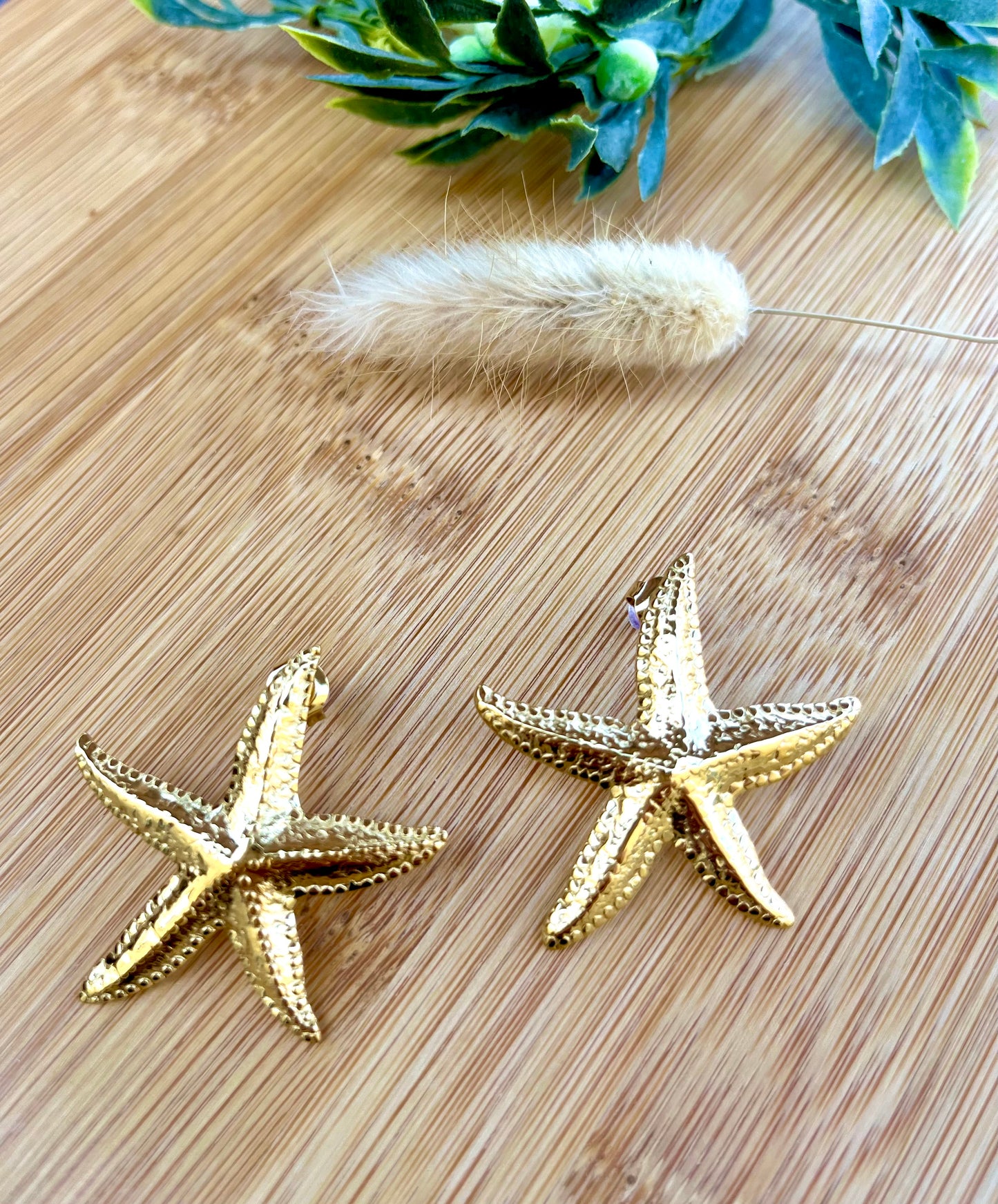 Étoile l Boucles d'oreilles dorées