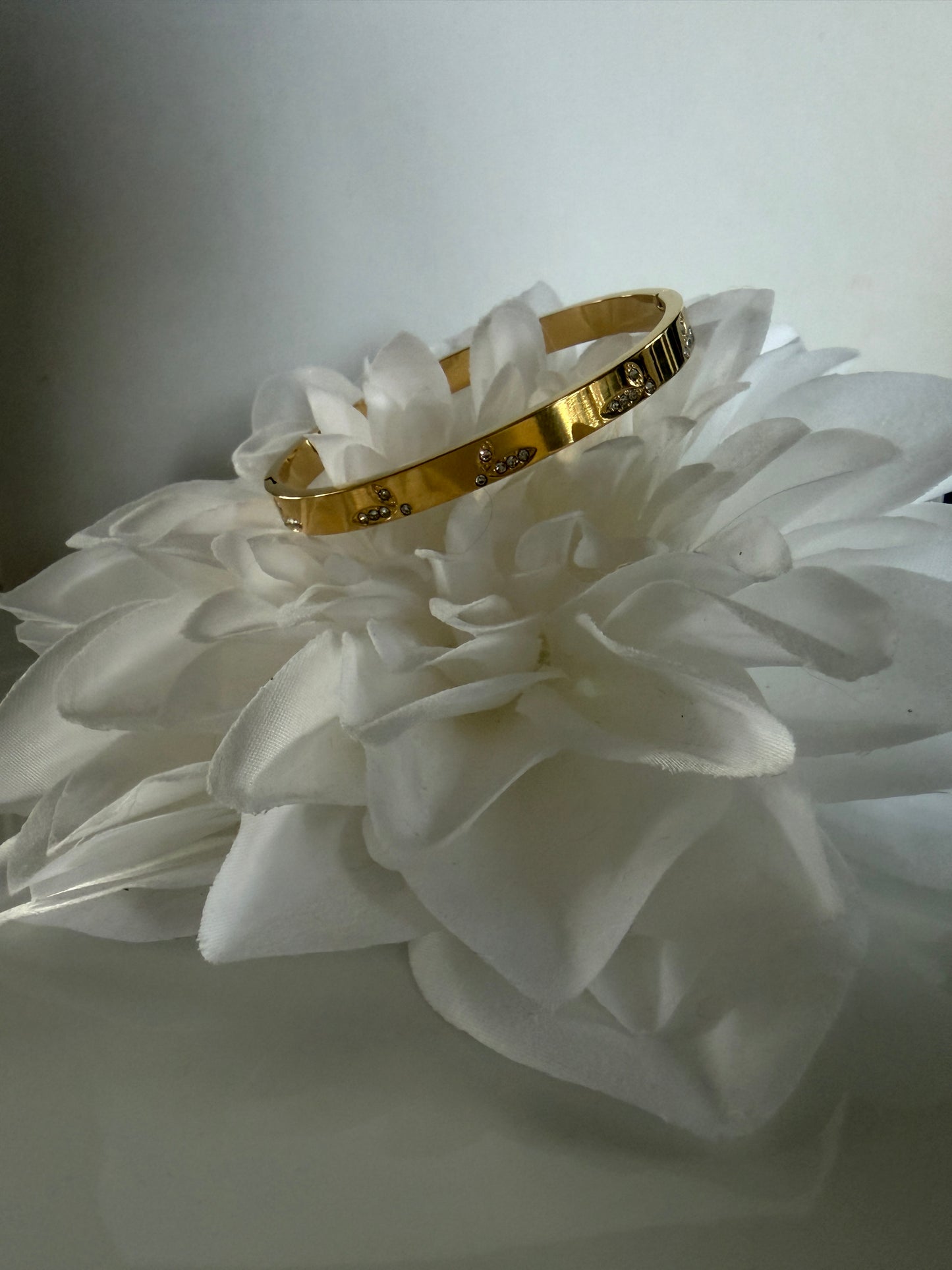 Berenice l bracelet jonc doré zircon blanc