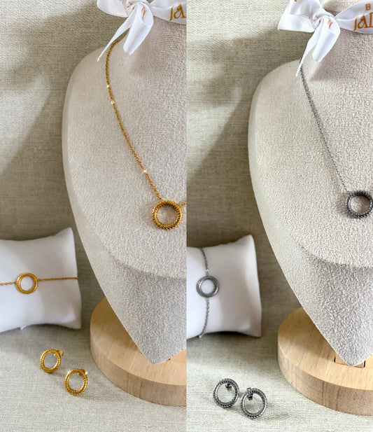 Zola l parure complète ou simple bijou doré ou argenté