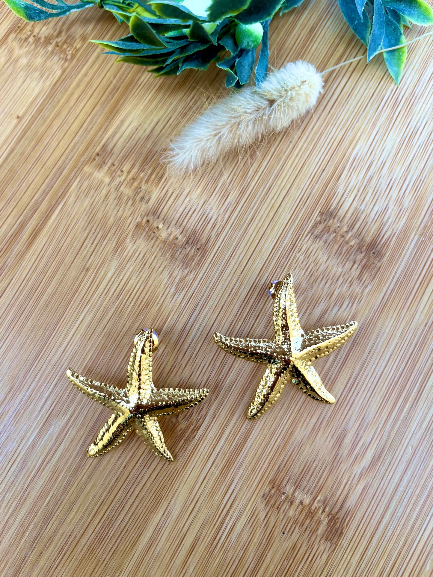 Étoile l Boucles d'oreilles dorées