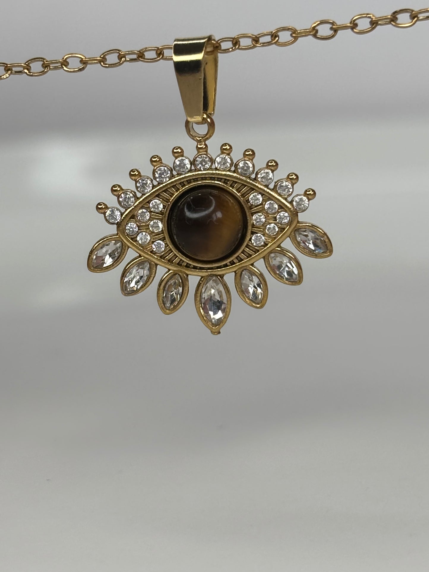 Athenaïs l collier doré œil
