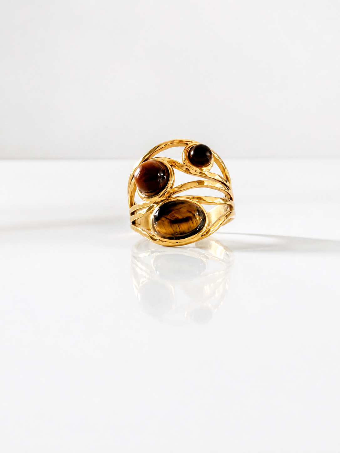Deviya l bague dorée et Œil de tigre