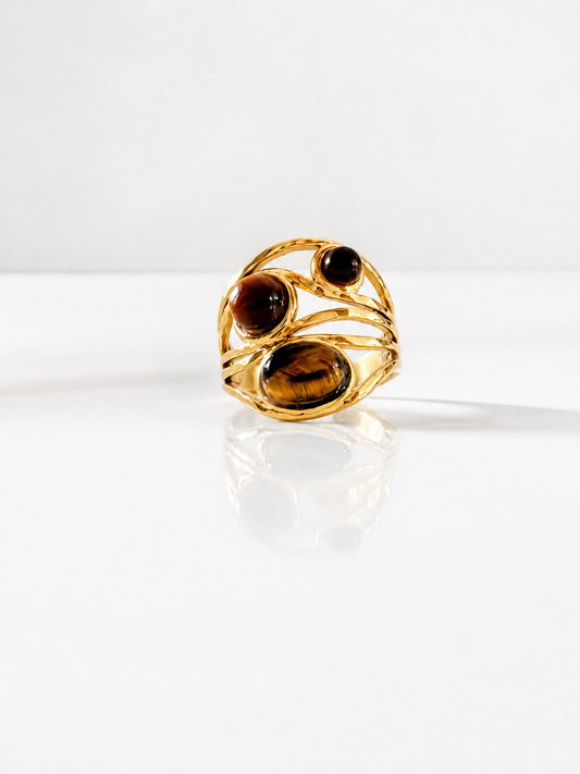Deviya l bague dorée et Œil de tigre