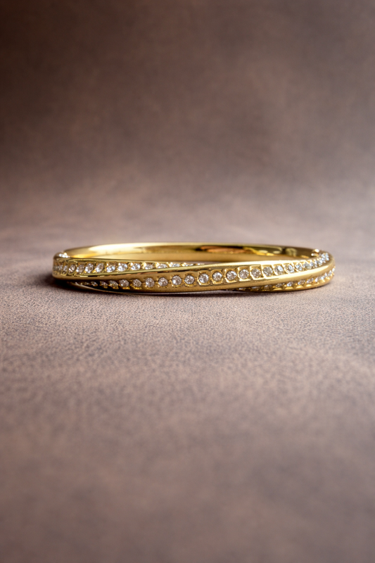 Vita l bracelet jonc doré et zircon