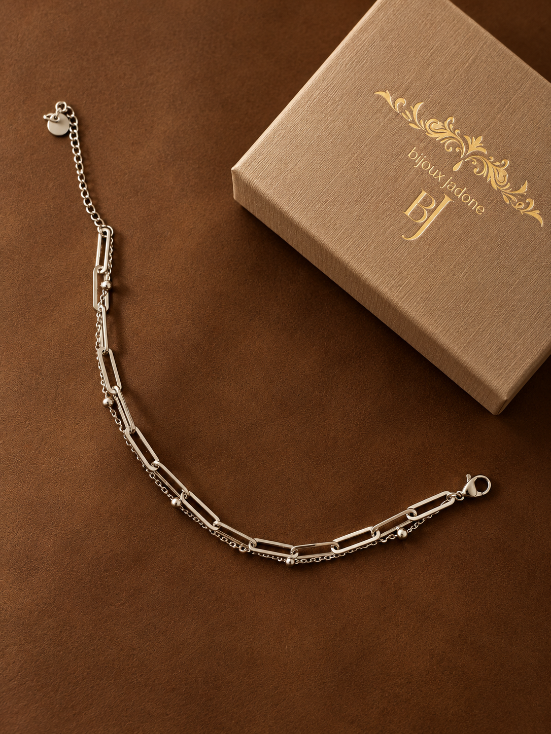 Borane - bracelet double chaîne
