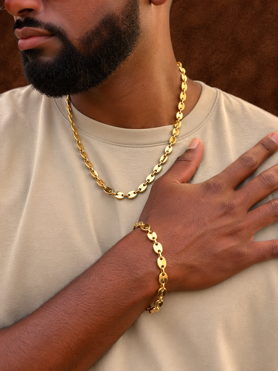 Arthur - bracelet grain de café